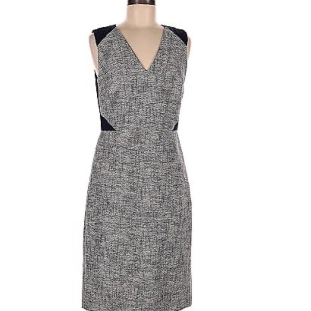 J. Crew Eyelet and Tweed Sheath Dress